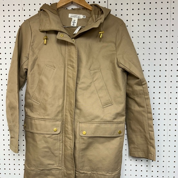 H&M Jackets & Blazers - H&M Beige Hooded Utility Jacket